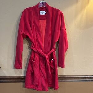 UGG Red Braelyn II Robe Fleece Kimono